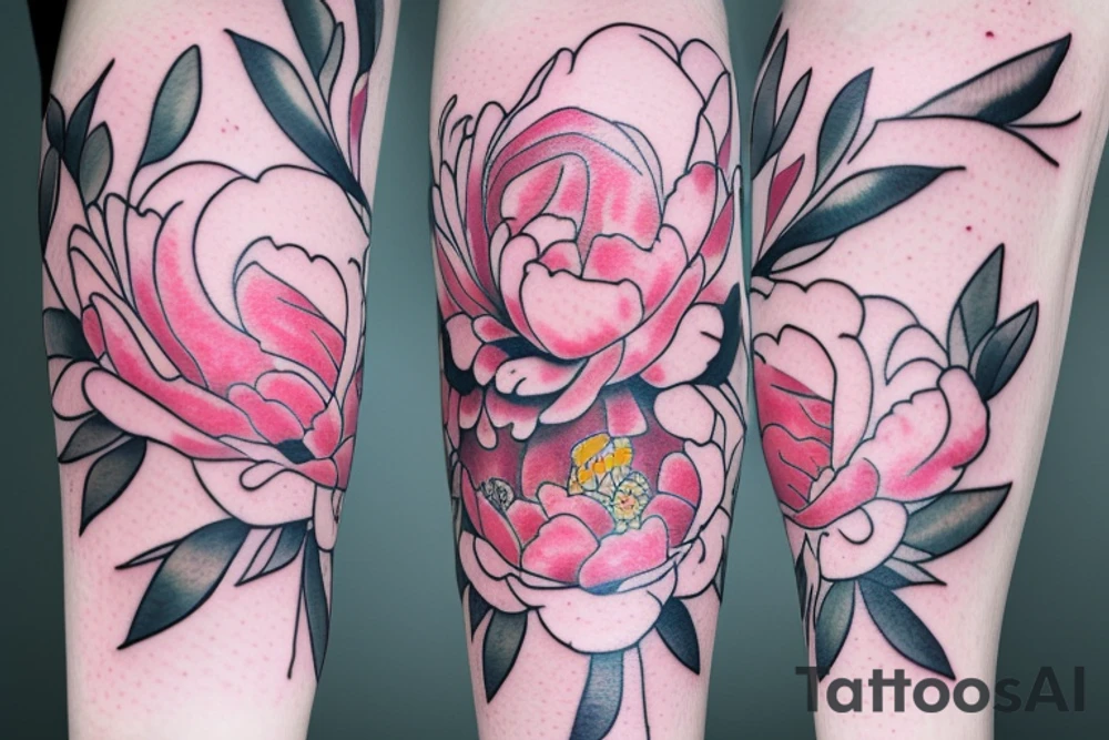 Peony tattoo idea