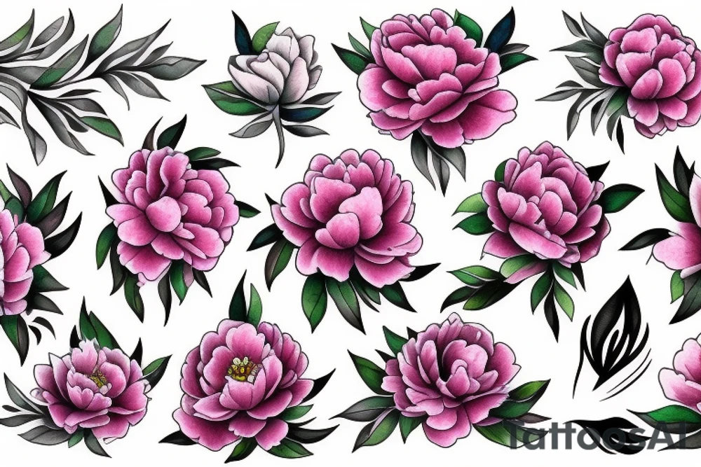 Peony tattoo idea