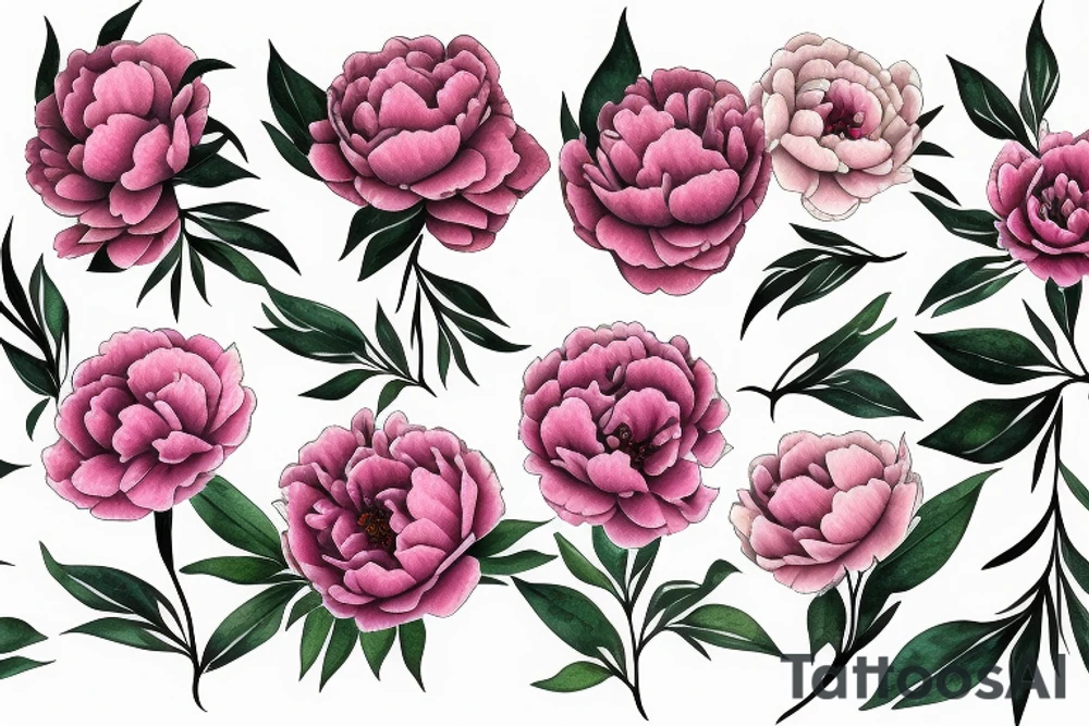 Peony tattoo idea