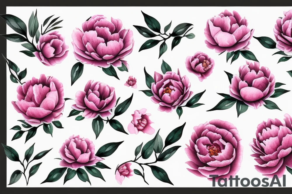 Peony tattoo idea