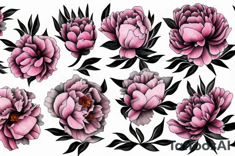 Peony tattoo idea