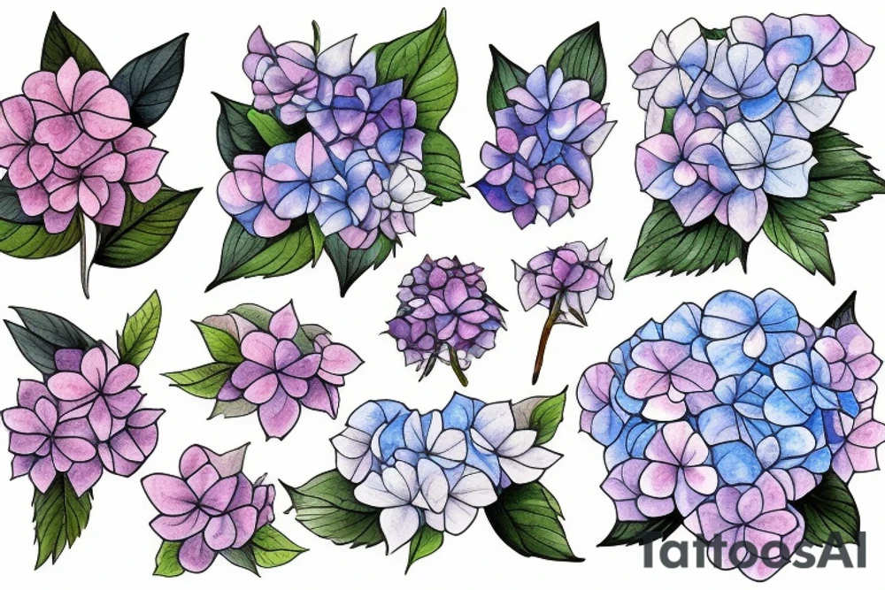 Hydrangea tattoo idea