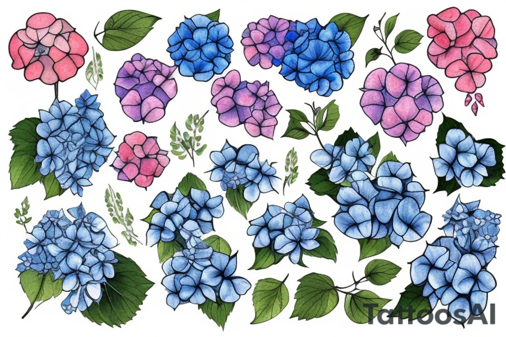 Hydrangea tattoo idea