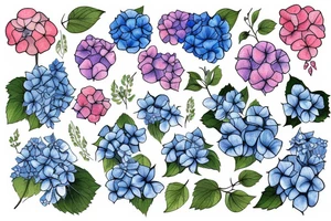 Hydrangea tattoo idea