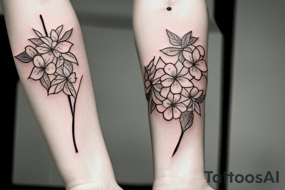 Hydrangea tattoo idea