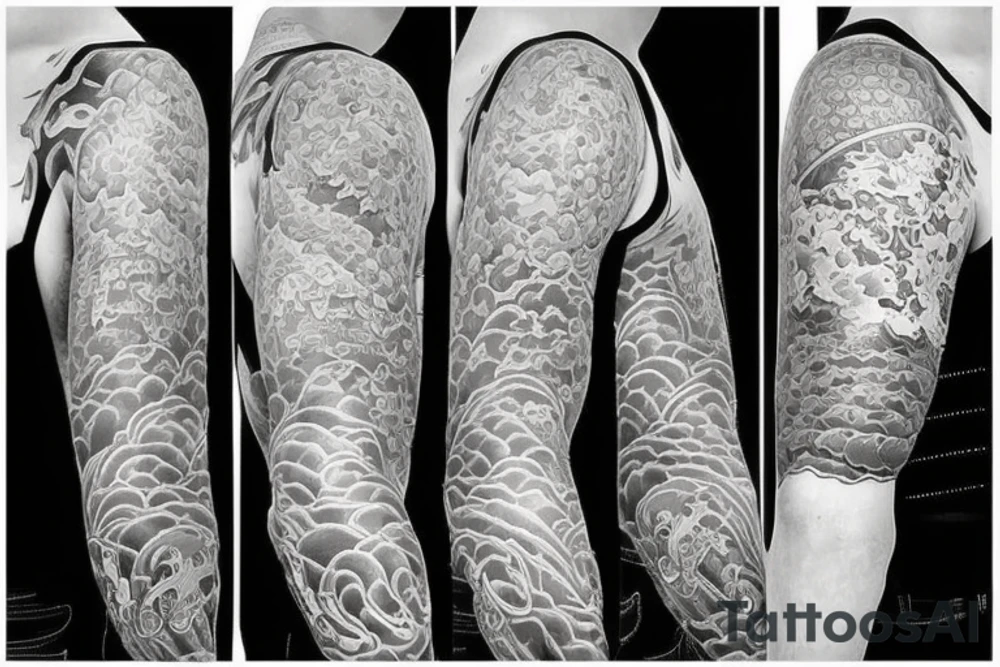 Japanese style sleeve tattoo idea
