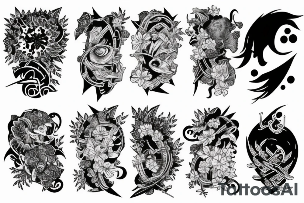 Japanese style sleeve tattoo idea