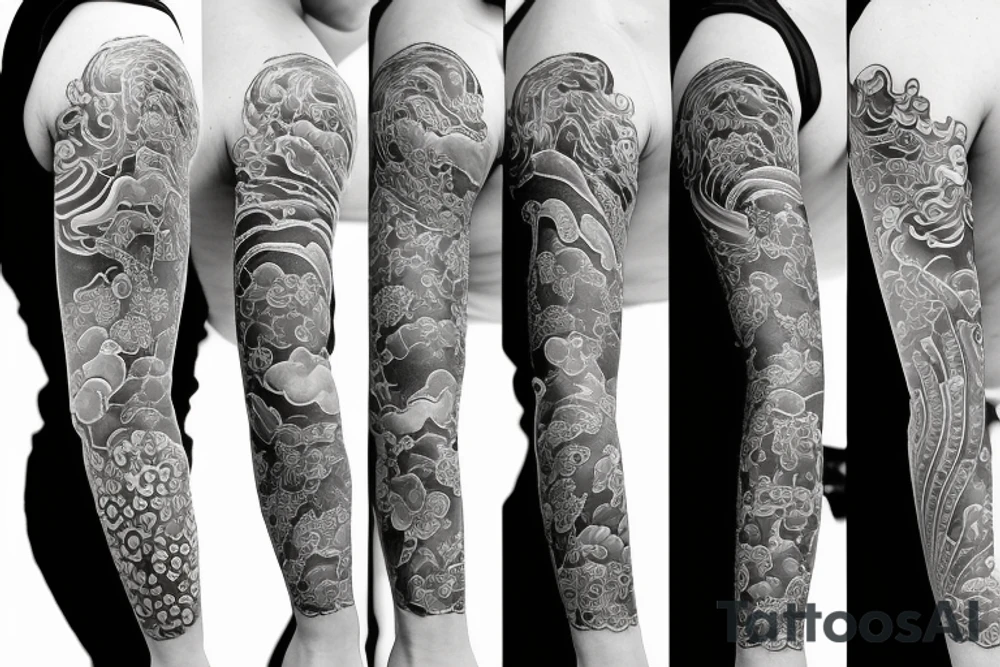 Japanese style sleeve tattoo idea