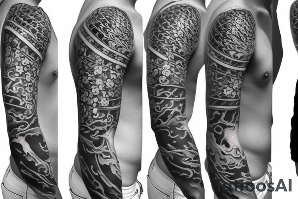 Japanese style sleeve tattoo idea