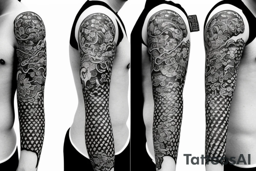 Japanese style sleeve tattoo idea