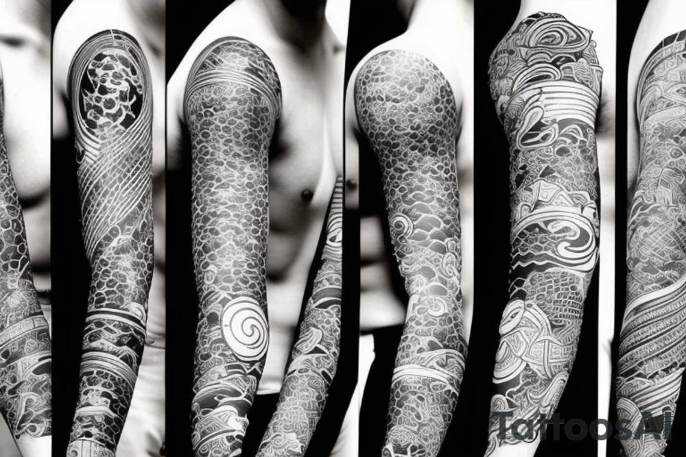 Japanese style sleeve tattoo idea