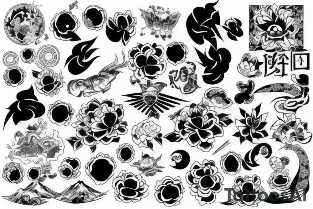 Japanese style sleeve tattoo idea