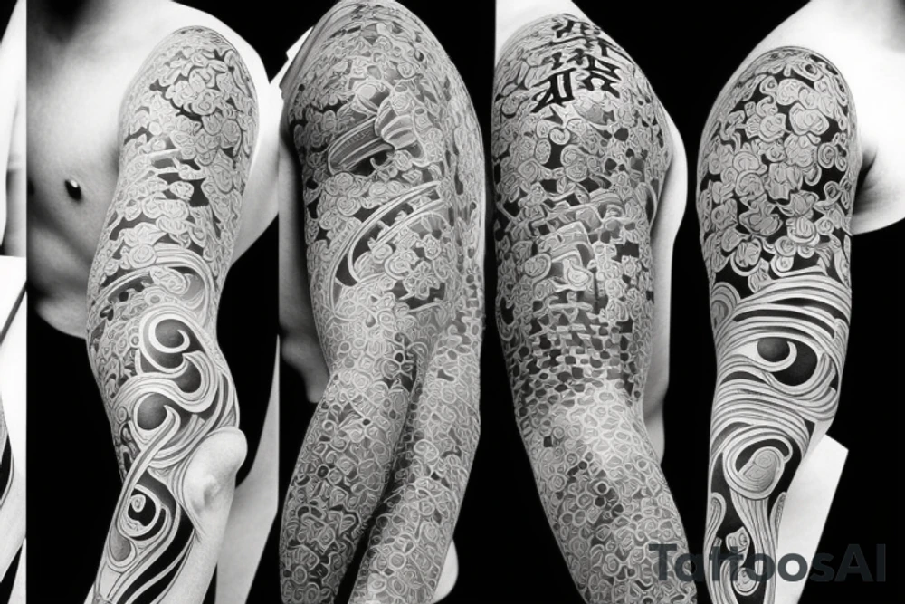 Japanese style sleeve tattoo idea