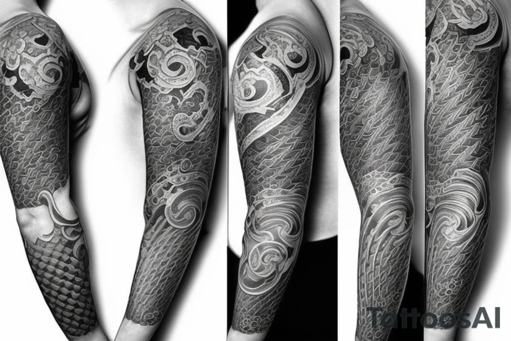Japanese style sleeve tattoo idea