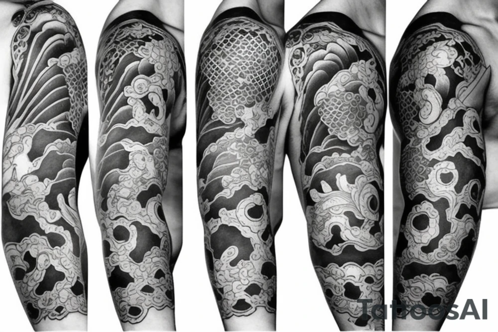 Japanese style sleeve tattoo idea