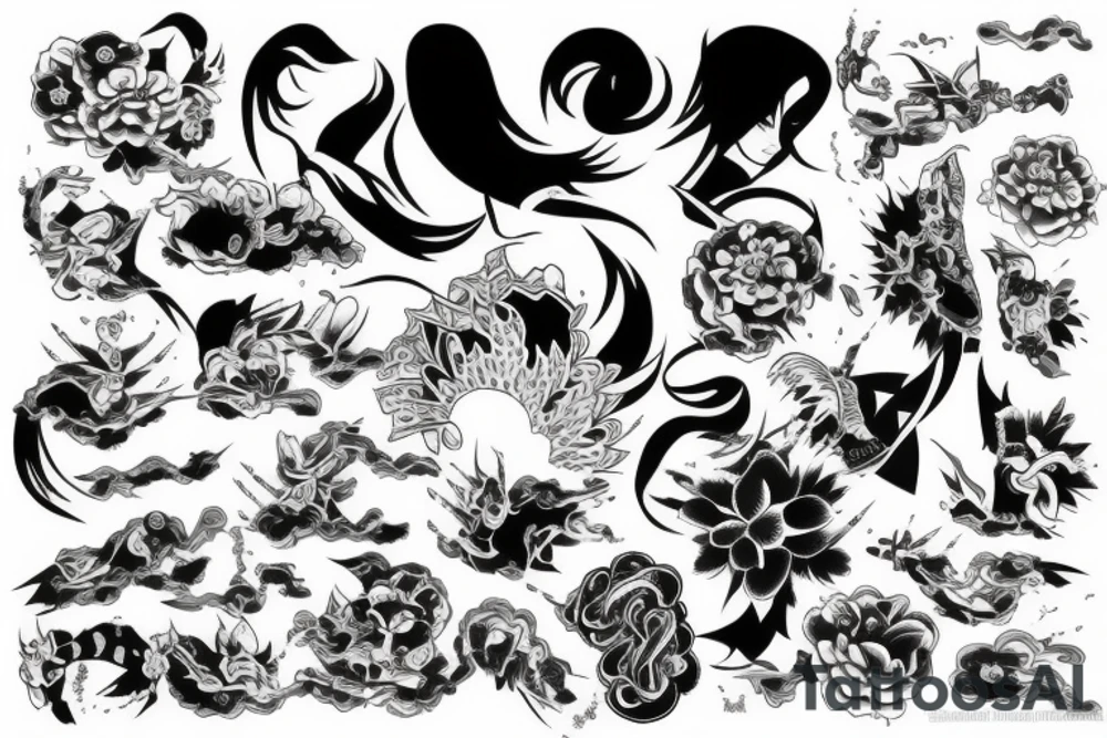 Japanese style sleeve tattoo idea