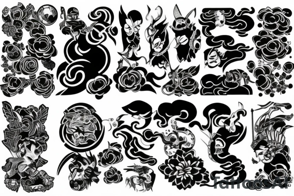 Japanese style sleeve tattoo idea