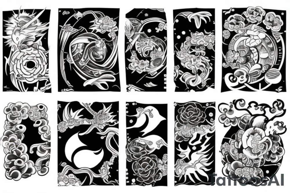 Japanese style sleeve tattoo idea