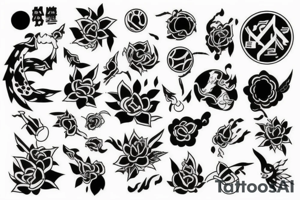 Japanese style sleeve tattoo idea
