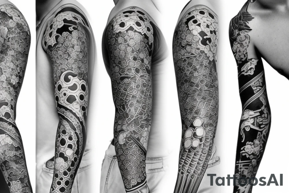 Japanese style sleeve tattoo idea
