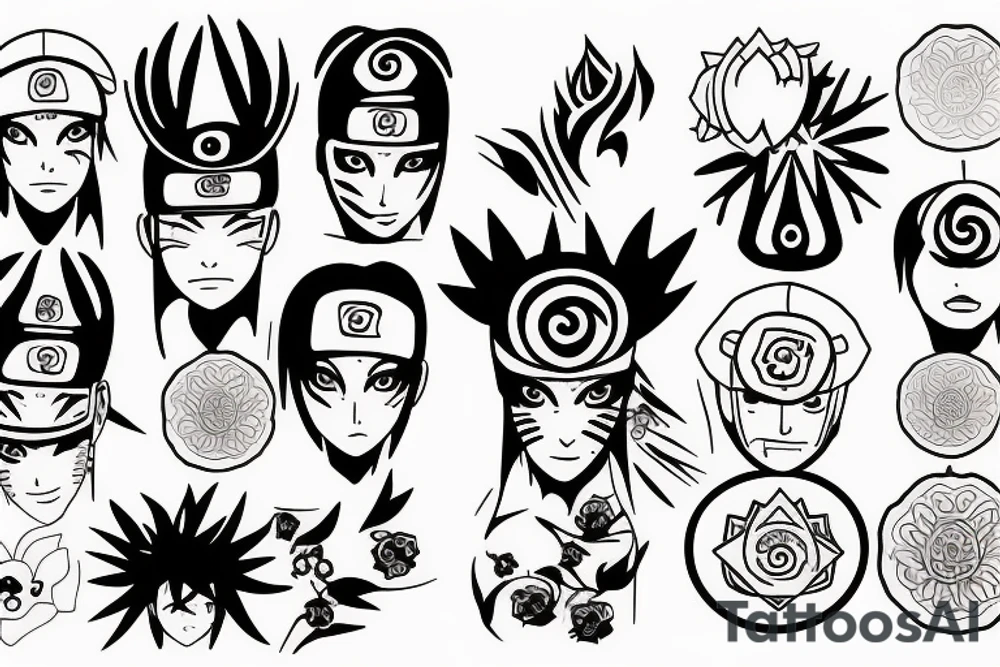 naruto kunai white lotus queen of hearts tattoo idea