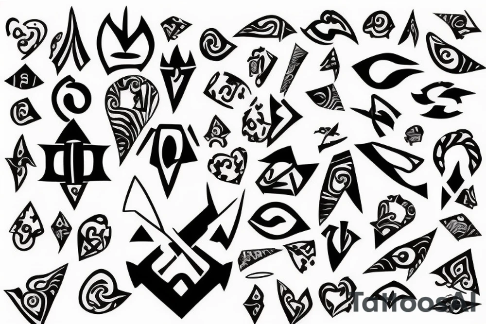 naruto kunai hearts tattoo idea