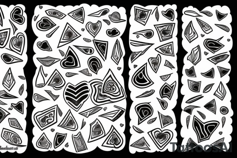 heart wrapped around kunai tattoo idea