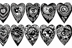 heart wrapped around clock tattoo idea