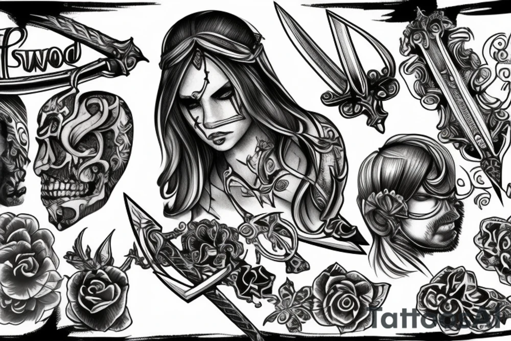 trial by sword tattoo idea