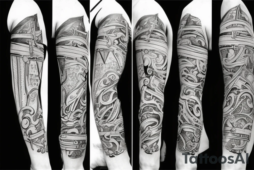 trial by a knight with a sword tattoo idea