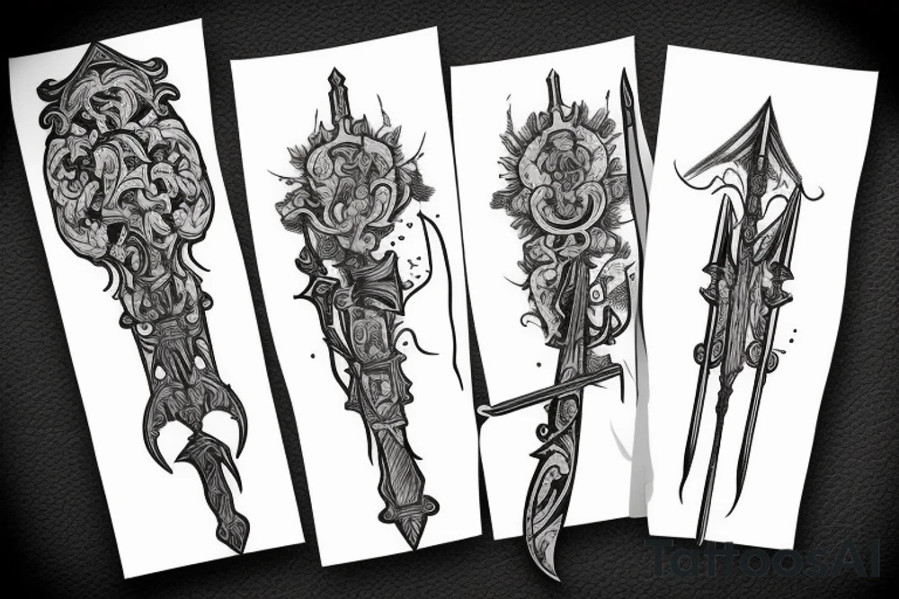trial by a knight with a sword tattoo idea