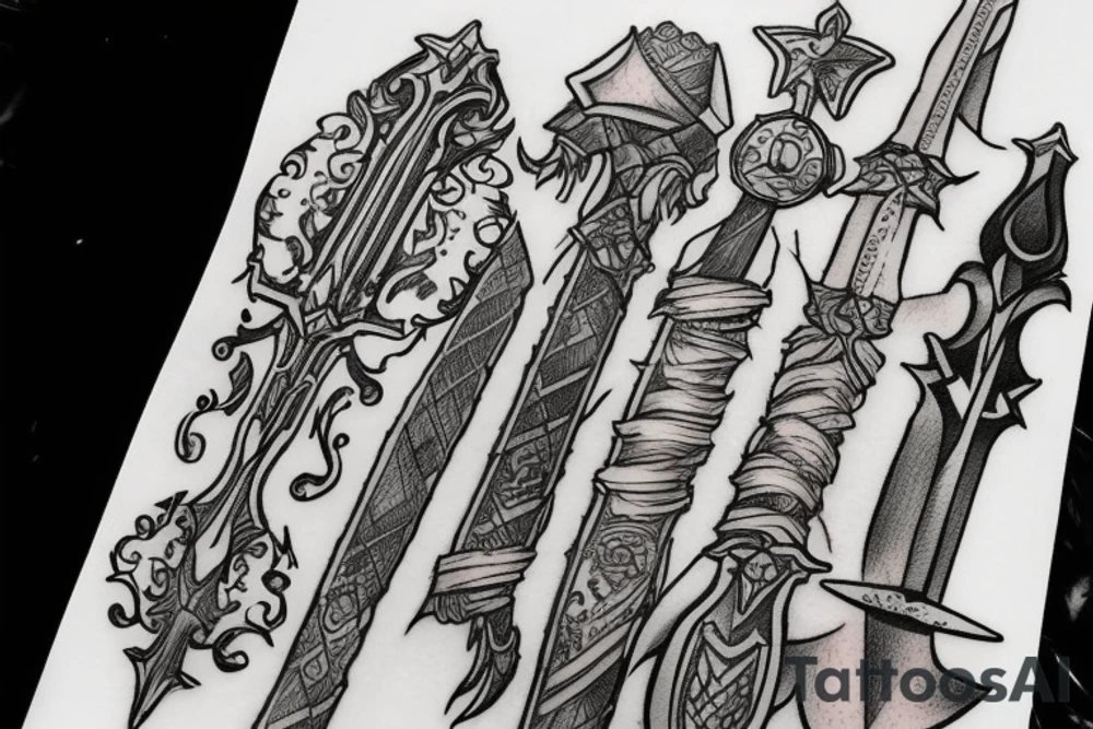 trial by a knight with a sword tattoo idea