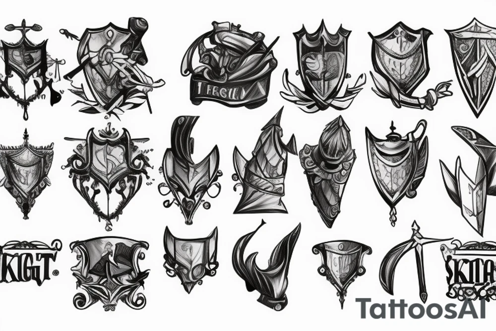 trial by a knight with a sword tattoo idea