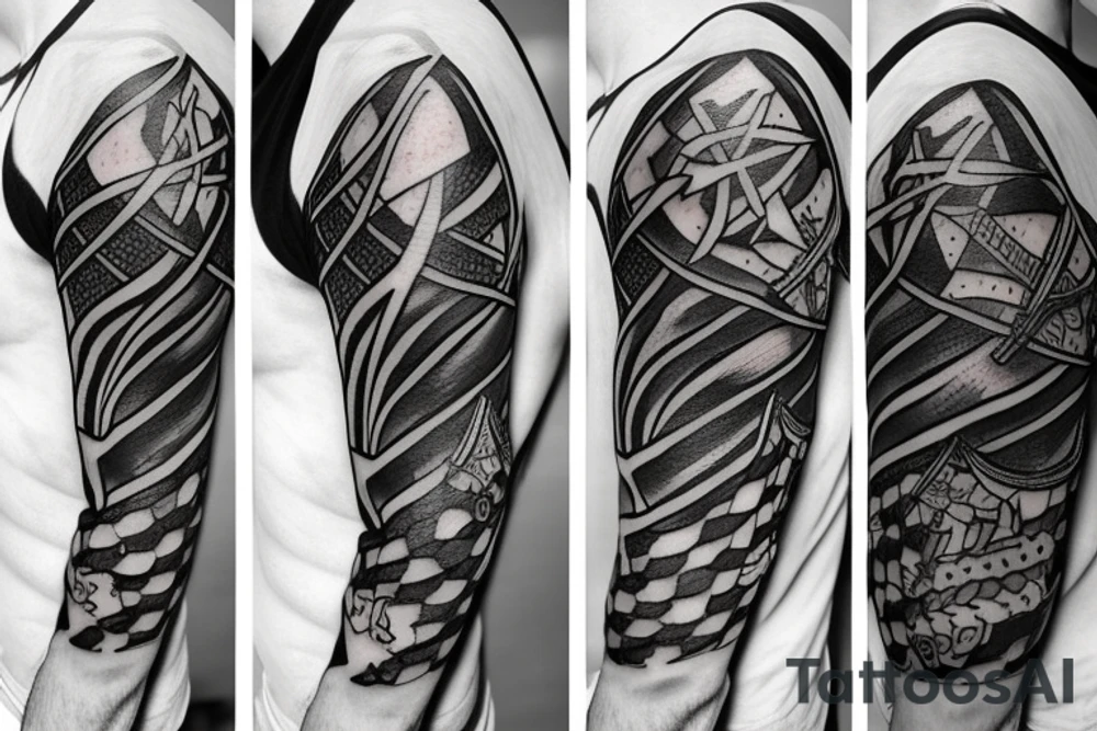 trial by a knight with a sword tattoo idea