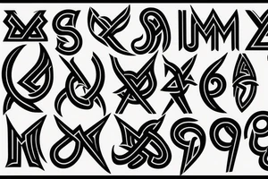 Leo, ambigram, op art, pentimento,  spiritual, elements, tattoo idea