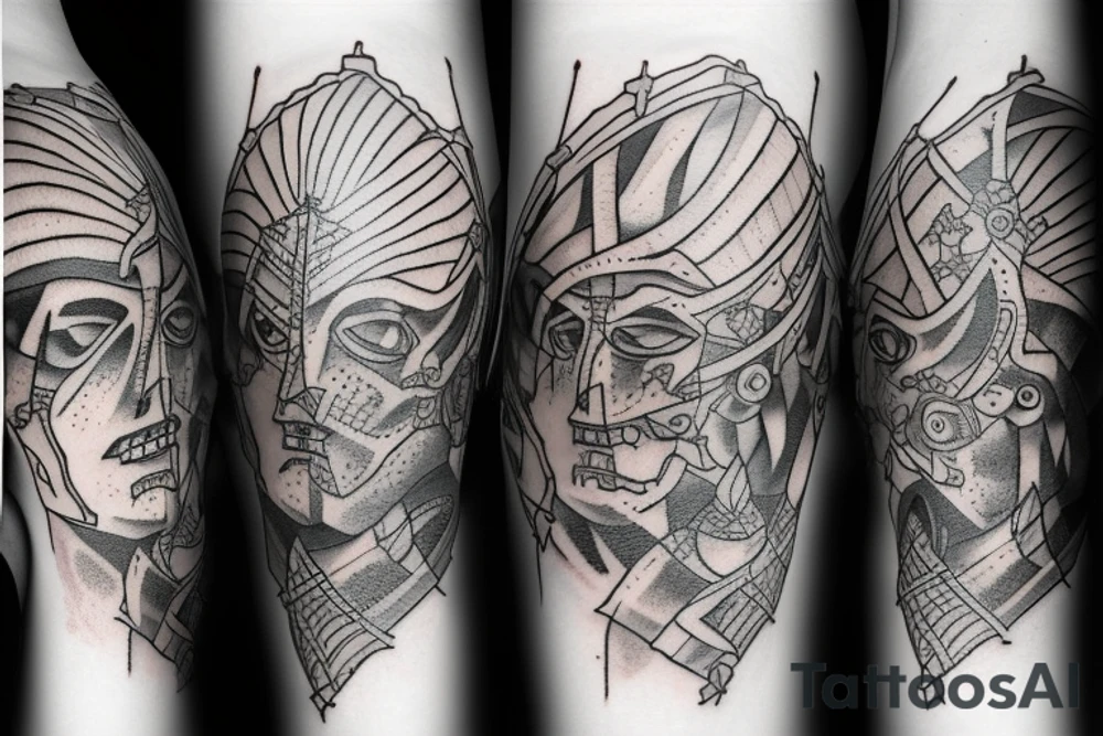 trial by a knight with a sword tattoo idea