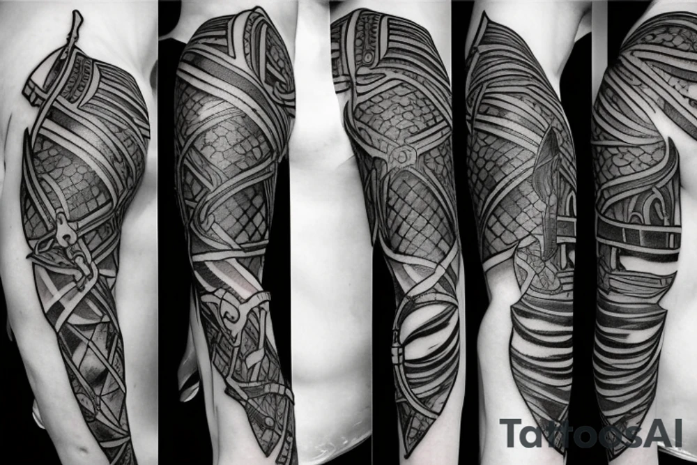 trial by a knight with a sword tattoo idea
