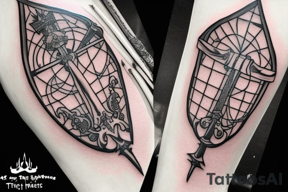 trial by a knight with a sword tattoo idea