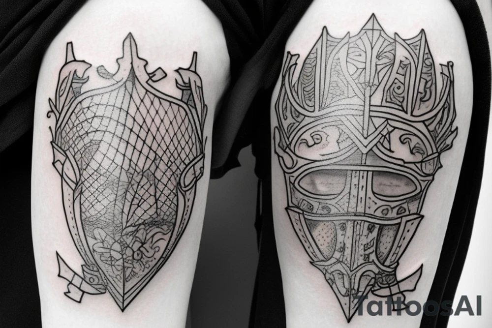 trial by a knight with a sword tattoo idea