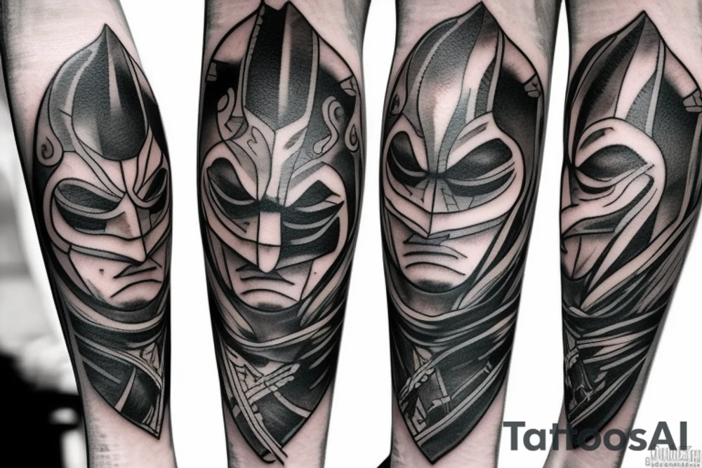 dark knight with a sword tattoo idea
