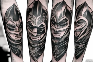 dark knight with a sword tattoo idea