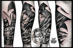 dark knight with a sword tattoo idea