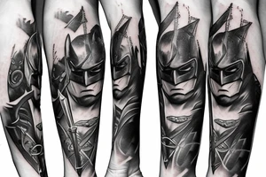 dark knight with a sword tattoo idea
