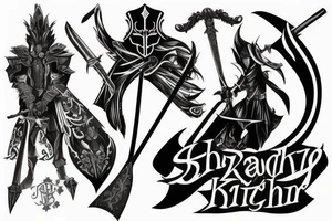 shadow knight with a sword tattoo idea