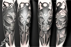 shadow knight with a sword tattoo idea