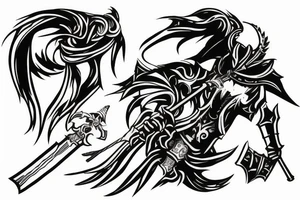 shadow knight with a sword tattoo idea