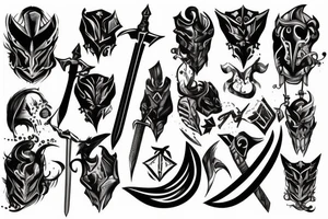 shadow knight with a sword tattoo idea