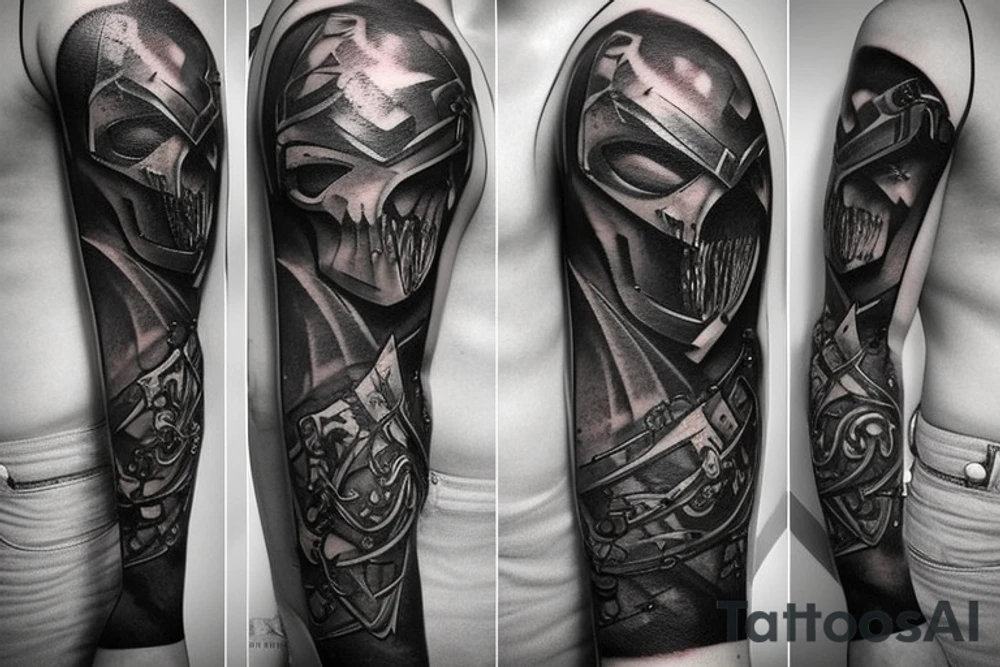 shadow knight with a sword tattoo idea