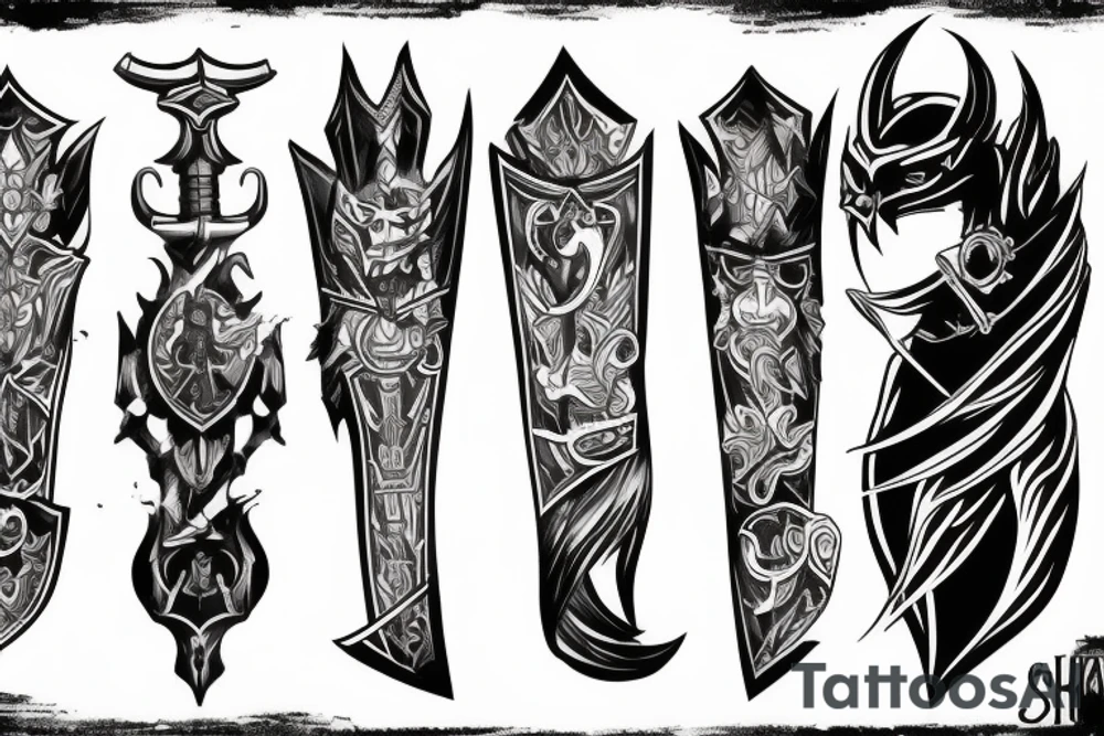 shadow knight with a sword tattoo idea