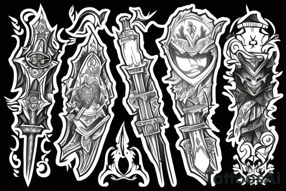 shadow knight with a sword tattoo idea